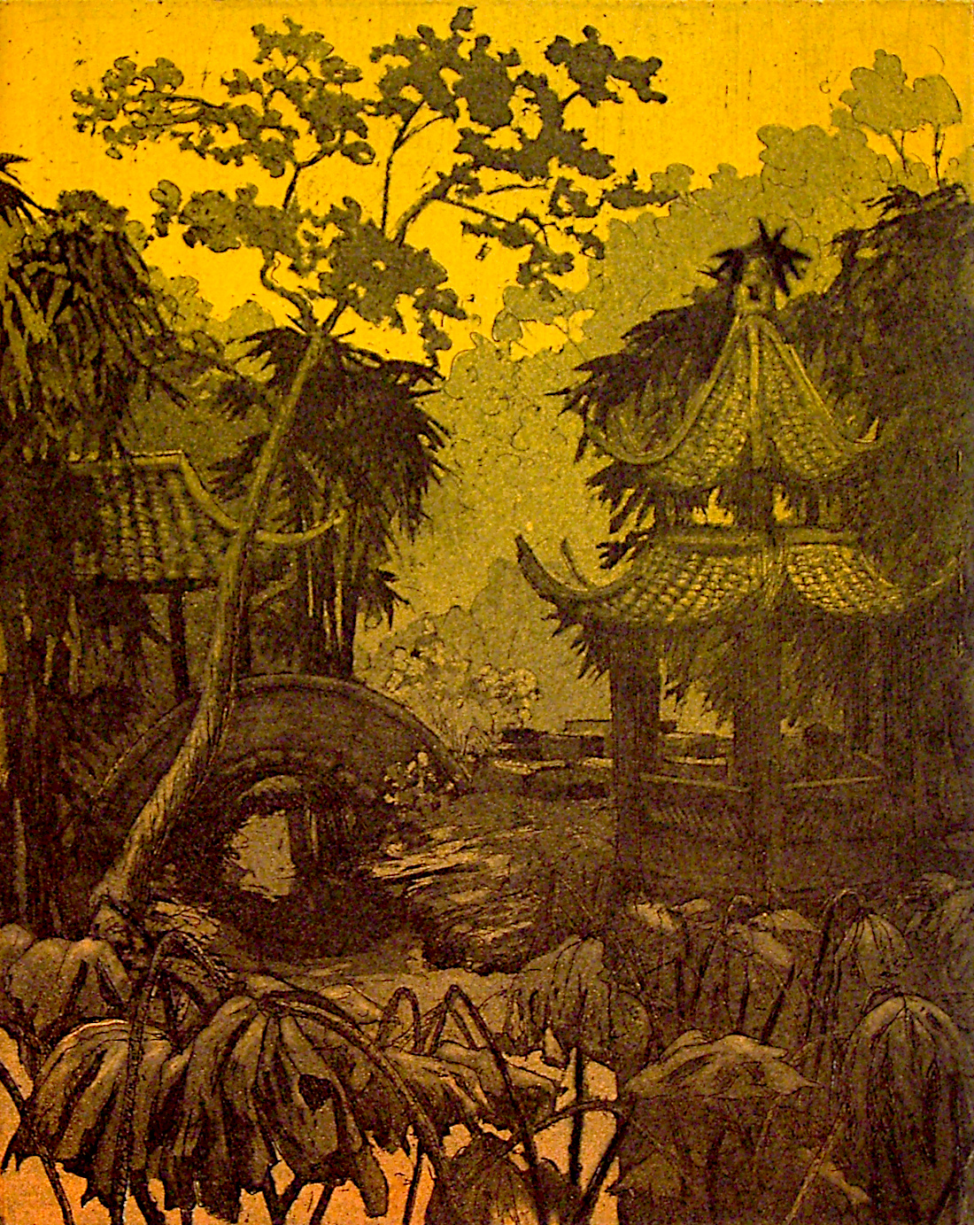 meishan den mond umarmen pavillon